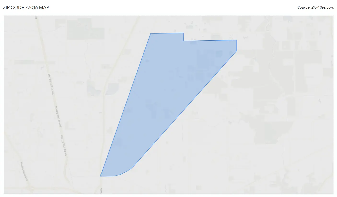 Zip Code 77016 Map