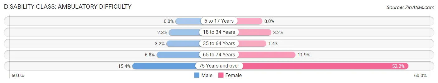 Disability in Zip Code 77025: <span>Ambulatory Difficulty</span>