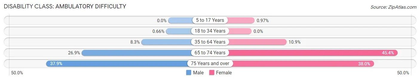 Disability in Zip Code 77029: <span>Ambulatory Difficulty</span>