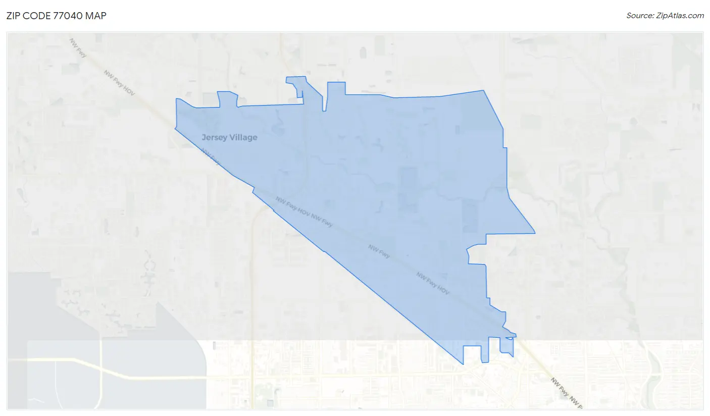 Zip Code 77040 Map