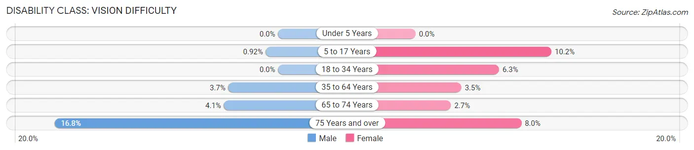 Disability in Zip Code 77041: <span>Vision Difficulty</span>