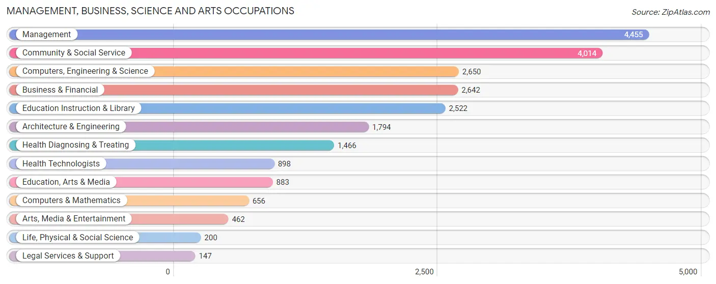 Management, Business, Science and Arts Occupations in Zip Code 77375