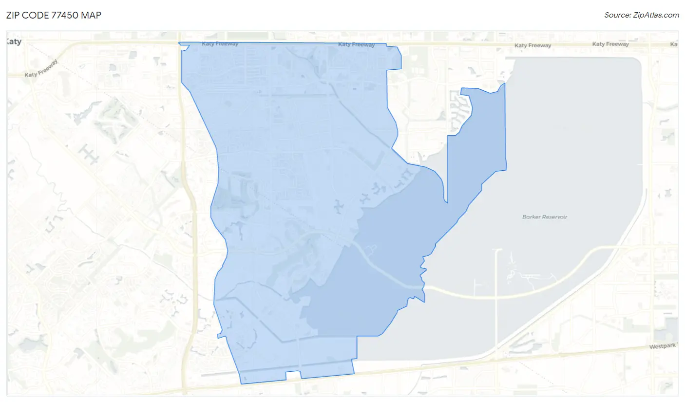 Zip Code 77450 Map