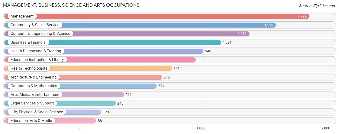 Management, Business, Science and Arts Occupations in Zip Code 77478