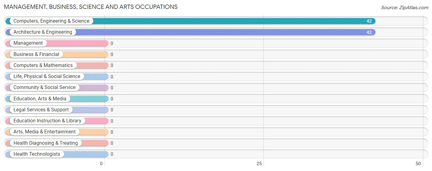 Management, Business, Science and Arts Occupations in Zip Code 77863