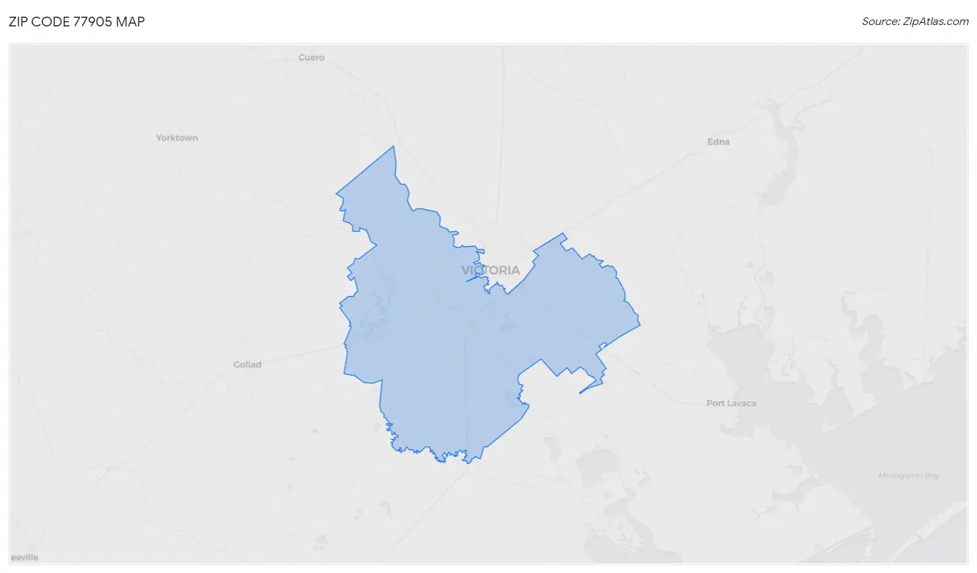 Zip Code 77905 Map