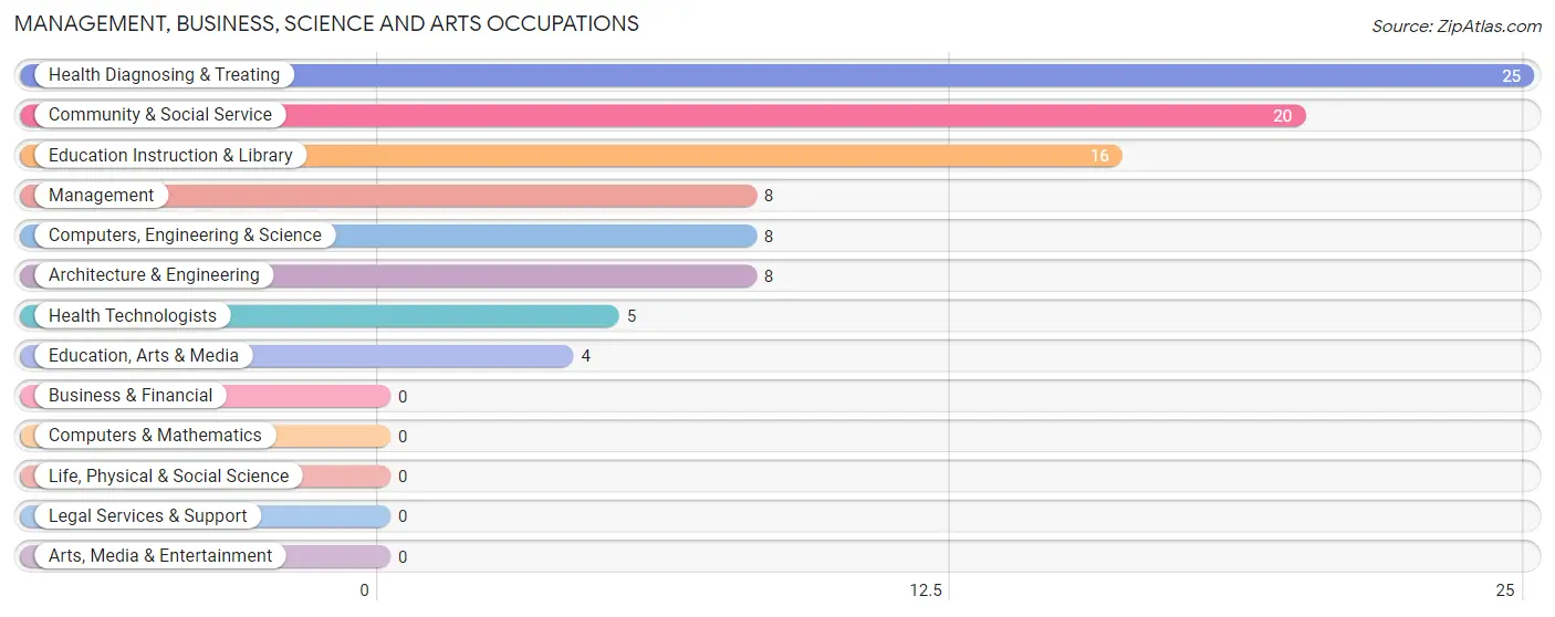 Management, Business, Science and Arts Occupations in Zip Code 77978