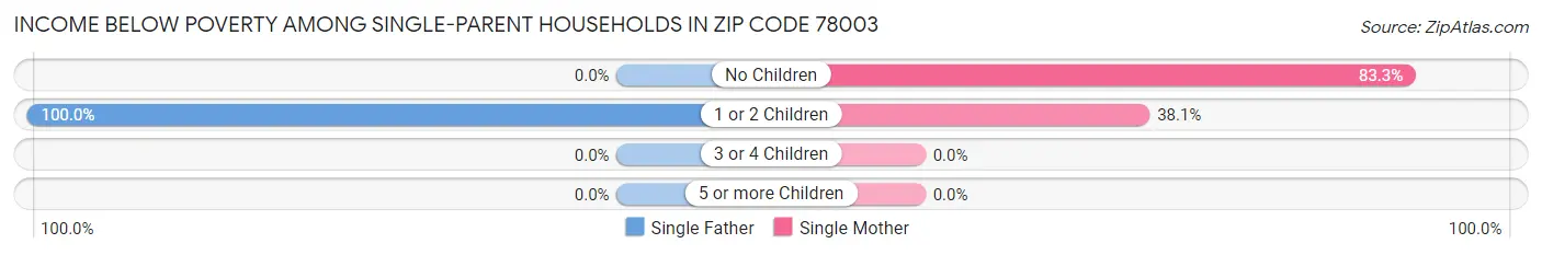Income Below Poverty Among Single-Parent Households in Zip Code 78003