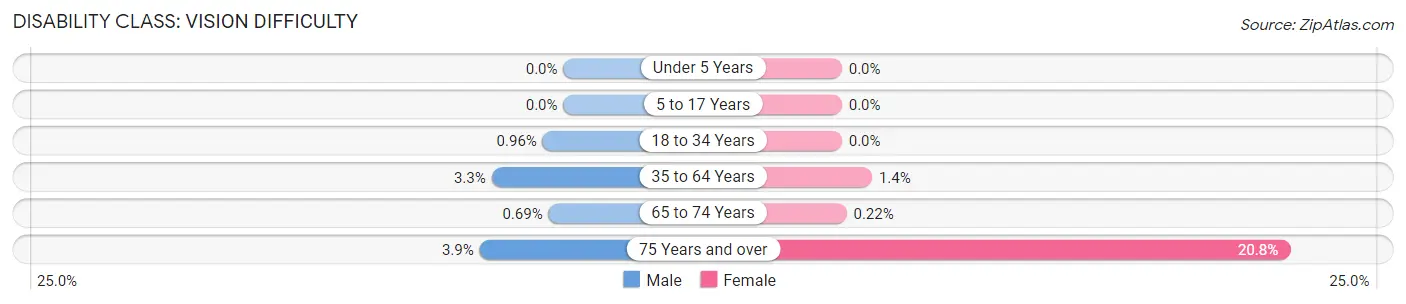 Disability in Zip Code 78070: <span>Vision Difficulty</span>