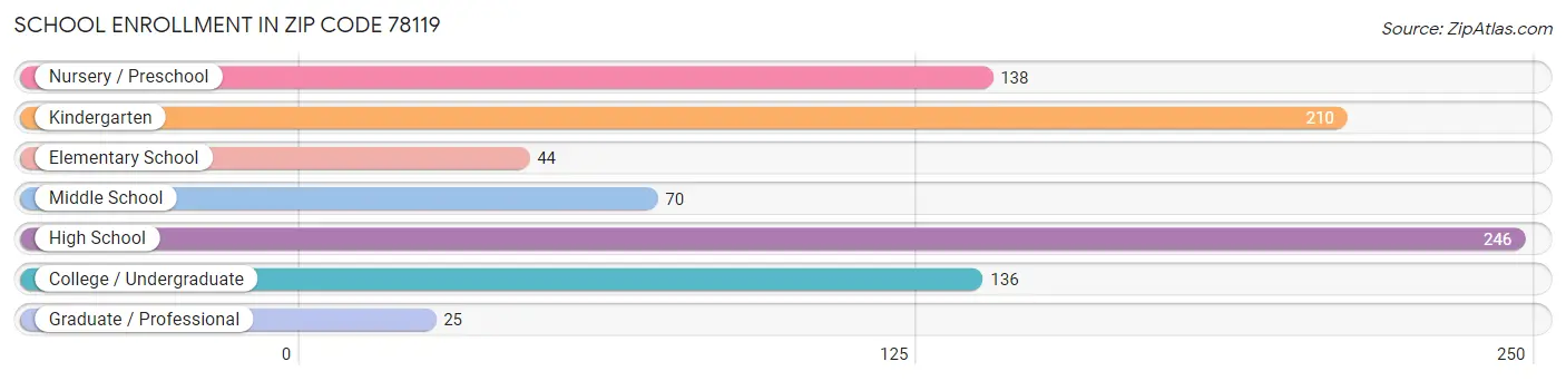 School Enrollment in Zip Code 78119