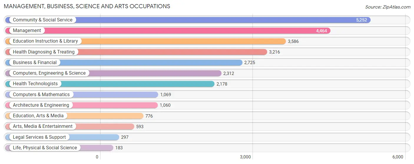 Management, Business, Science and Arts Occupations in Zip Code 78130