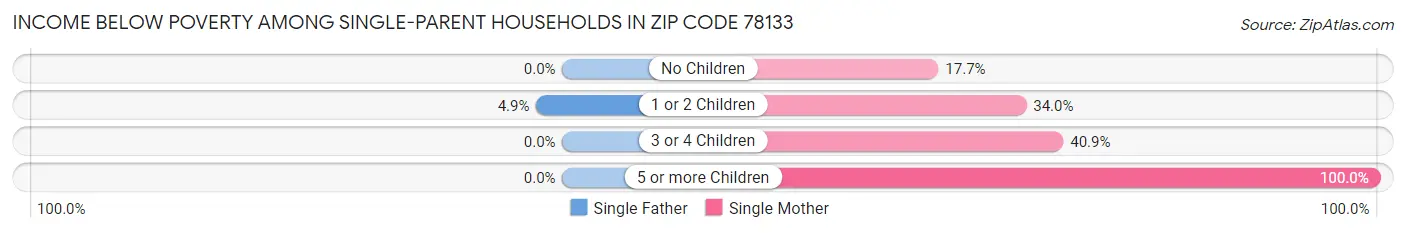 Income Below Poverty Among Single-Parent Households in Zip Code 78133