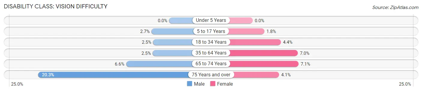 Disability in Zip Code 78229: <span>Vision Difficulty</span>