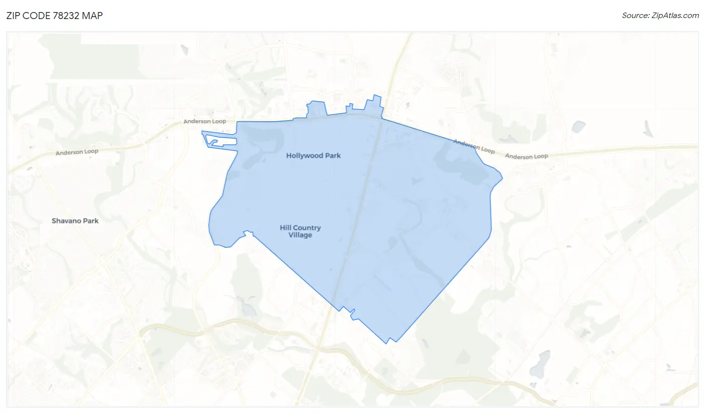 Zip Code 78232 Map