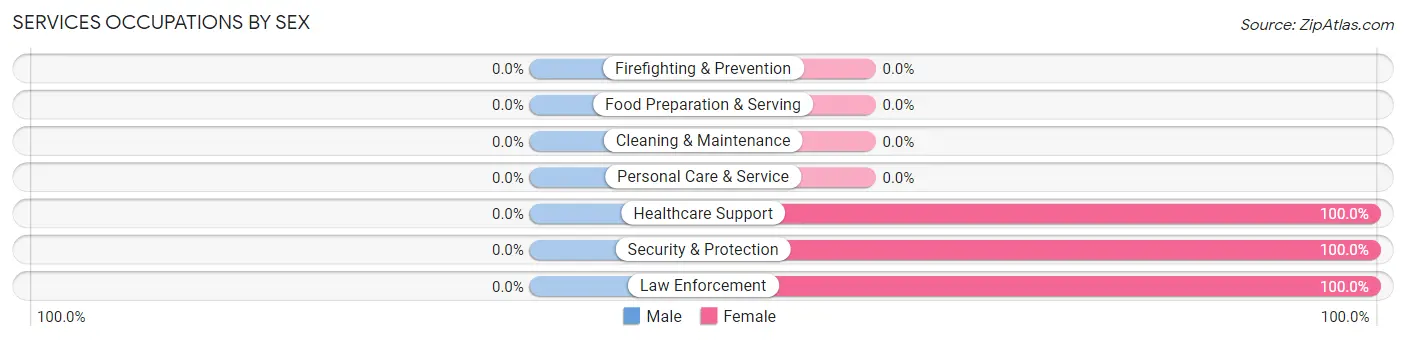 Services Occupations by Sex in Zip Code 78243