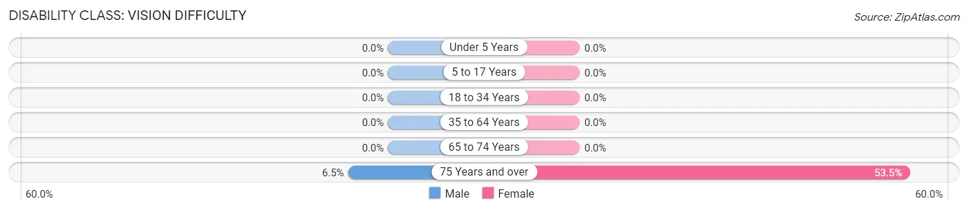 Disability in Zip Code 78353: <span>Vision Difficulty</span>