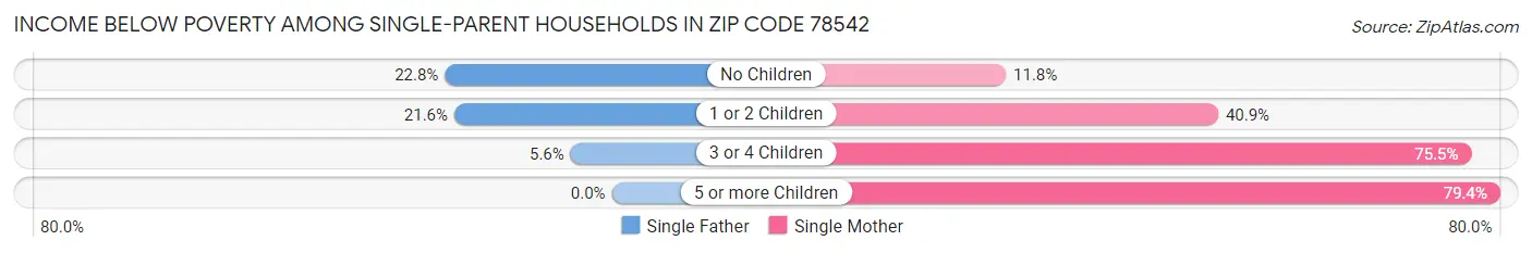 Income Below Poverty Among Single-Parent Households in Zip Code 78542
