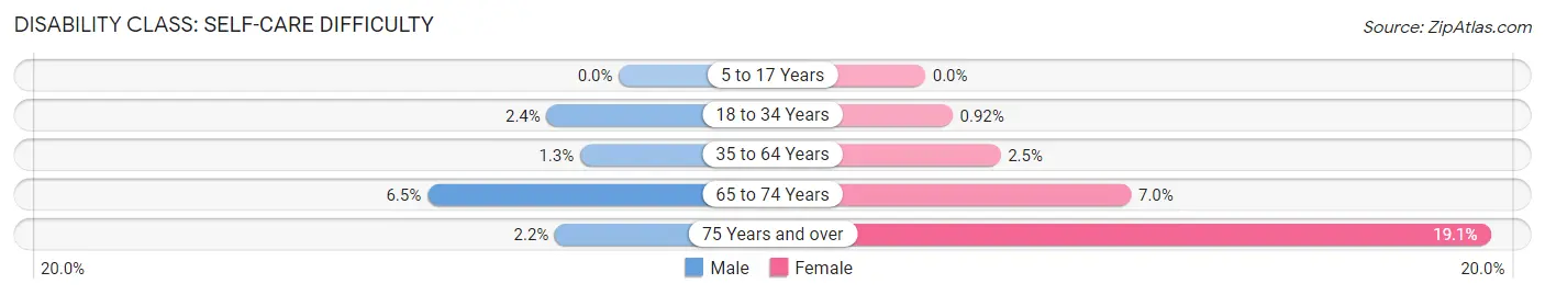 Disability in Zip Code 78602: <span>Self-Care Difficulty</span>