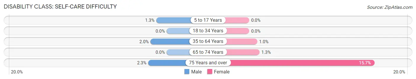 Disability in Zip Code 78734: <span>Self-Care Difficulty</span>