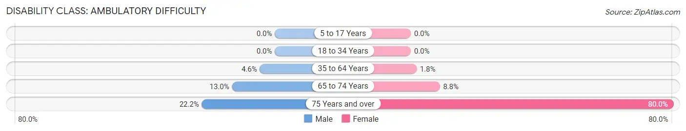 Disability in Zip Code 79059: <span>Ambulatory Difficulty</span>