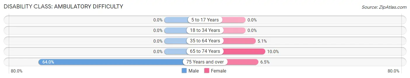 Disability in Zip Code 79063: <span>Ambulatory Difficulty</span>