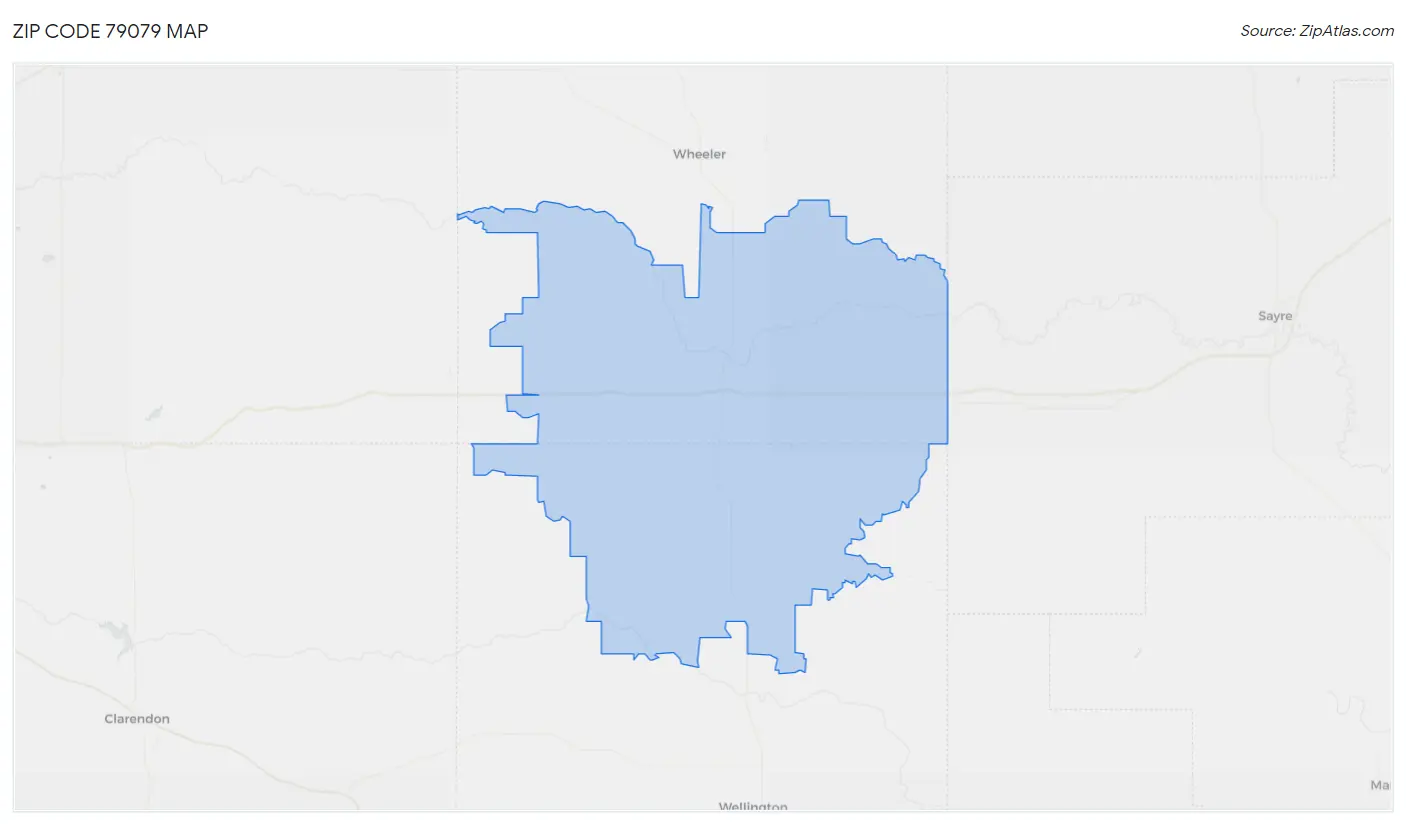 Zip Code 79079 Map