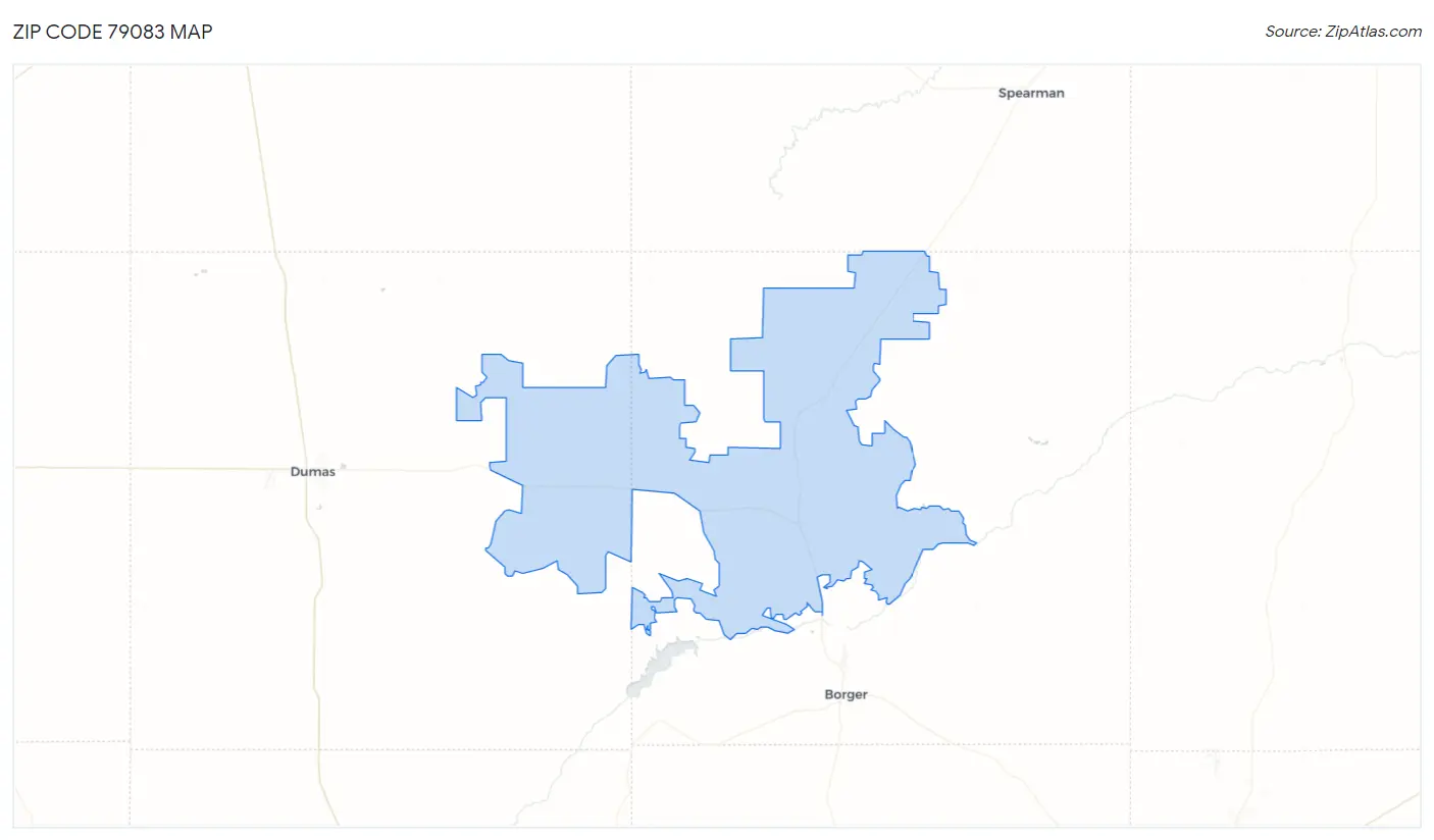 Zip Code 79083 Map