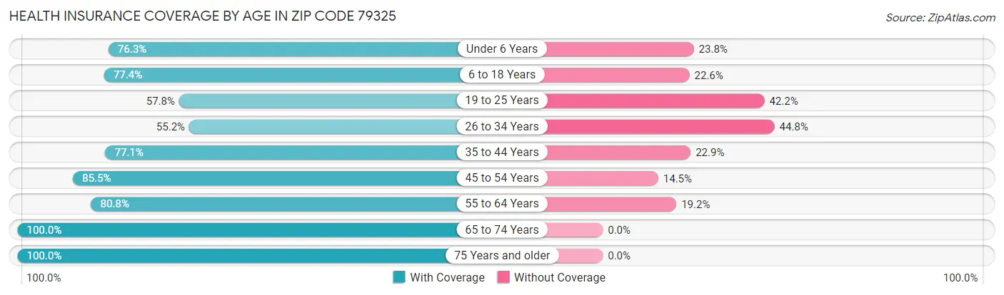 Health Insurance Coverage by Age in Zip Code 79325