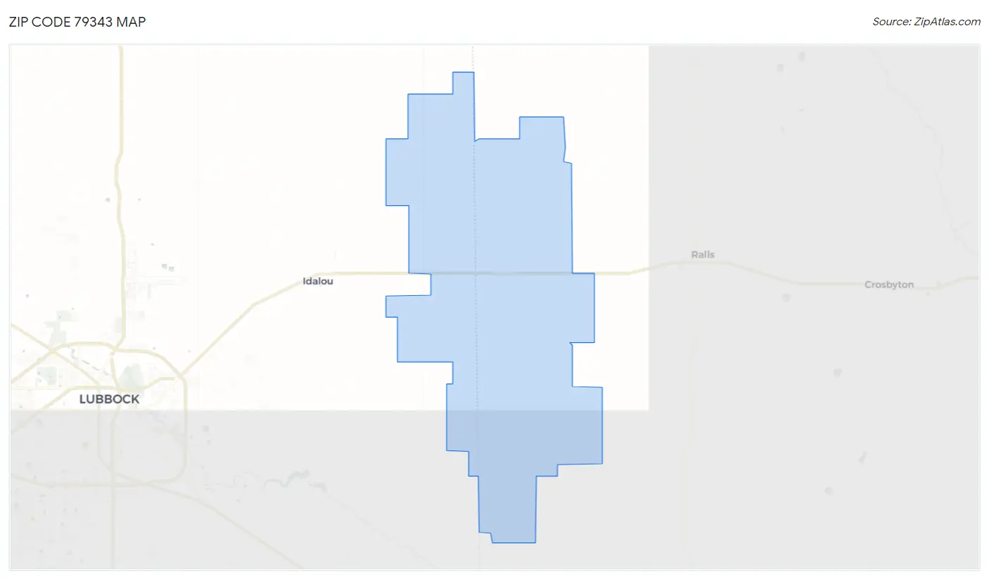 Zip Code 79343 Map