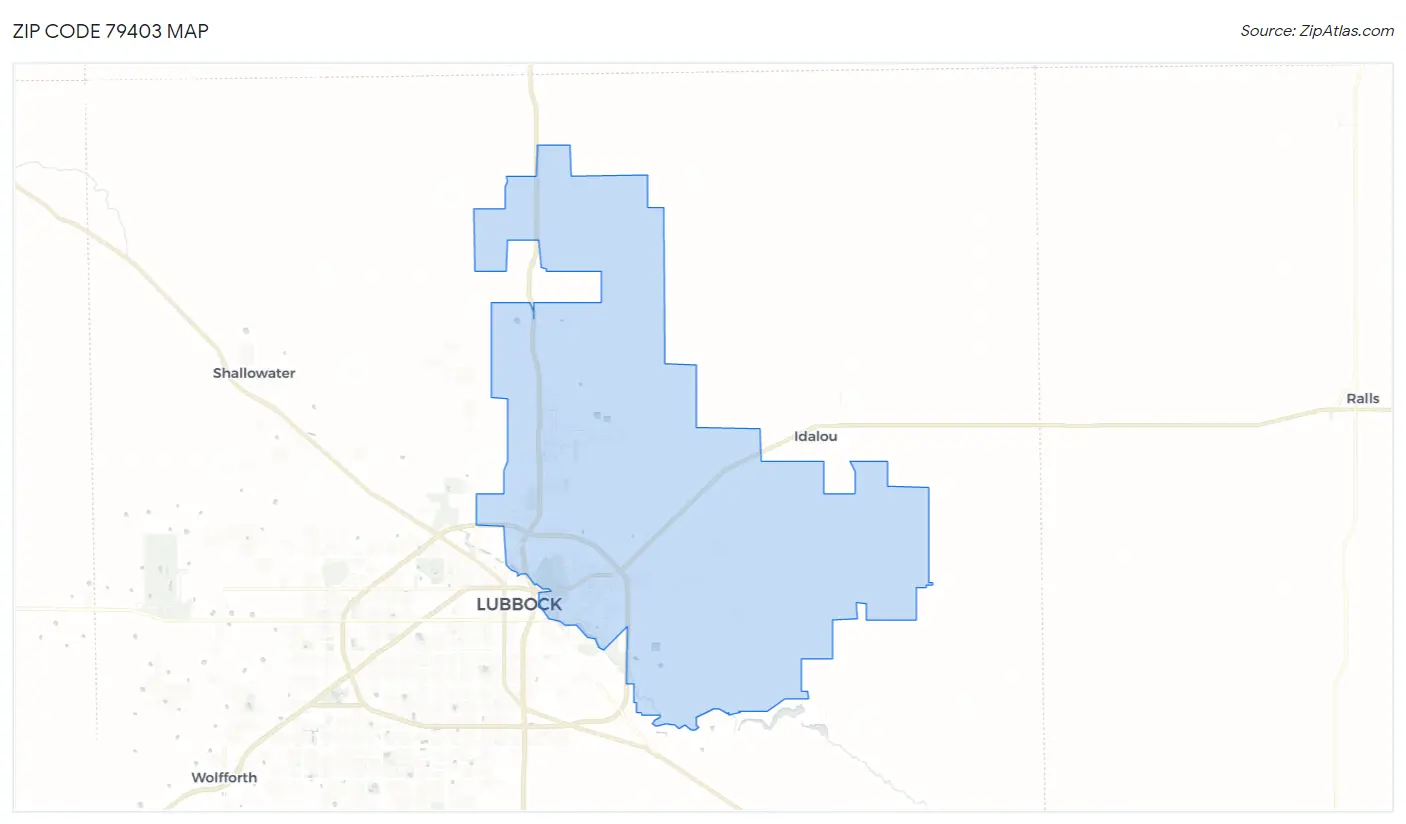 Zip Code 79403 Map