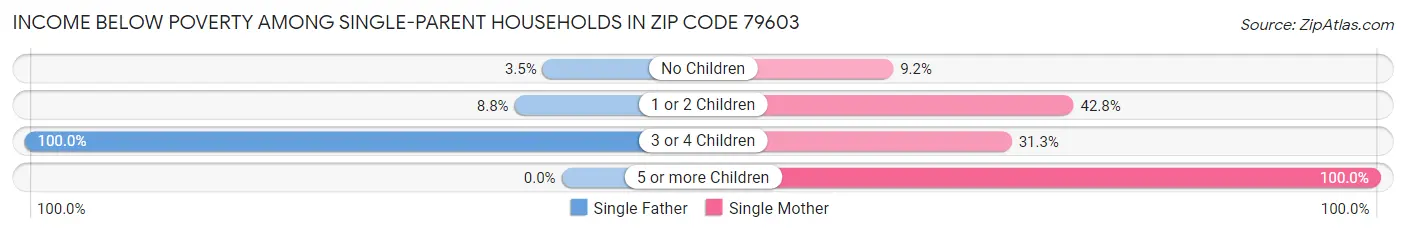 Income Below Poverty Among Single-Parent Households in Zip Code 79603