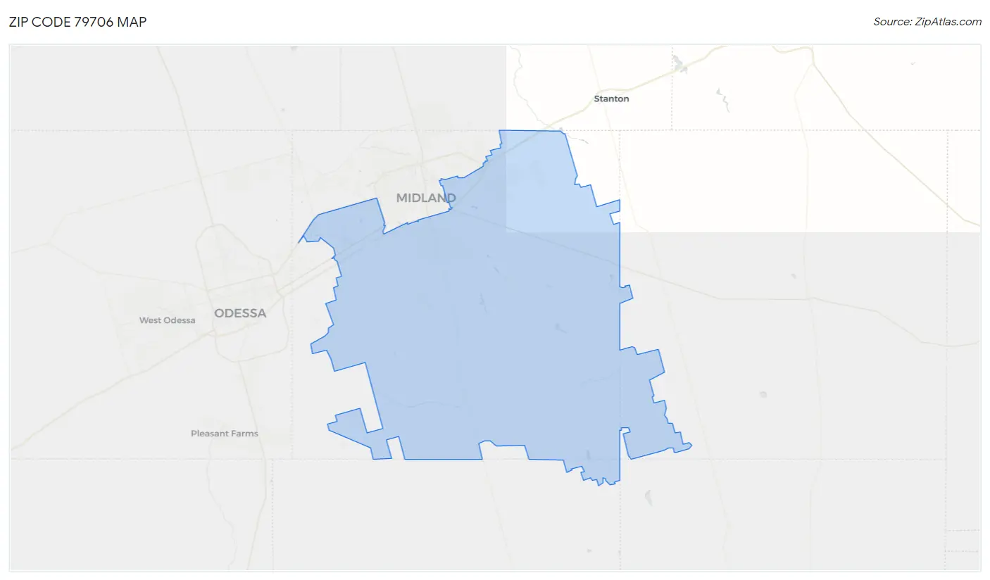 Zip Code 79706 Map