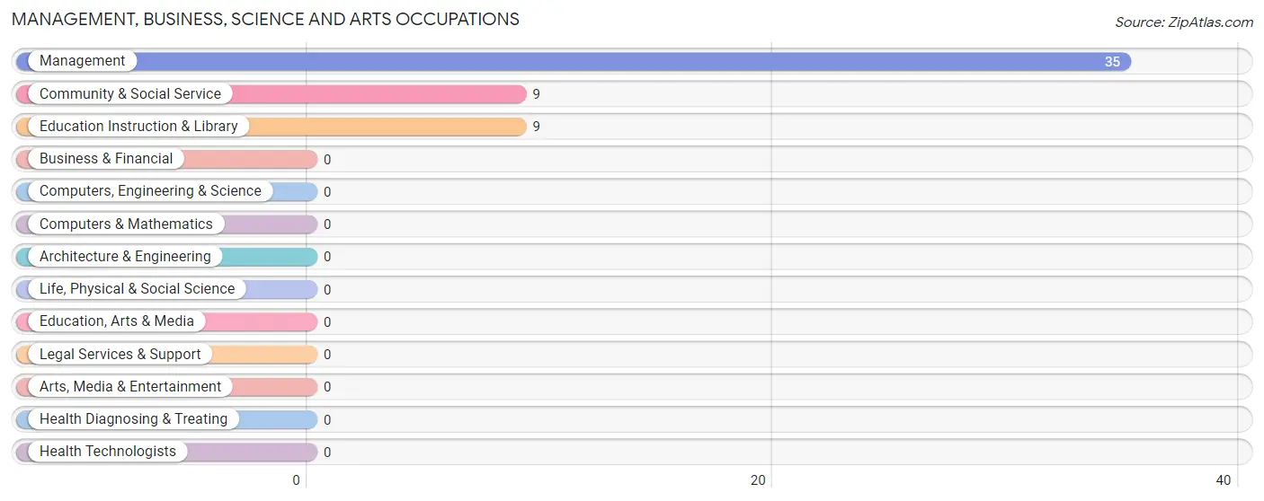 Management, Business, Science and Arts Occupations in Zip Code 79718