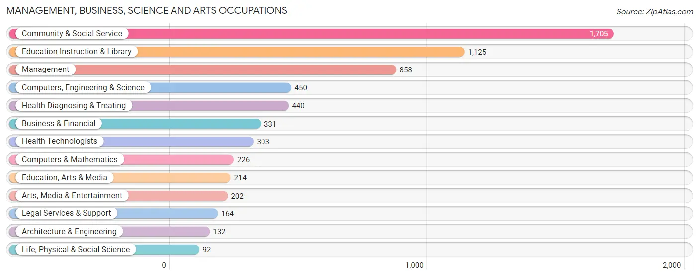 Management, Business, Science and Arts Occupations in Zip Code 79902