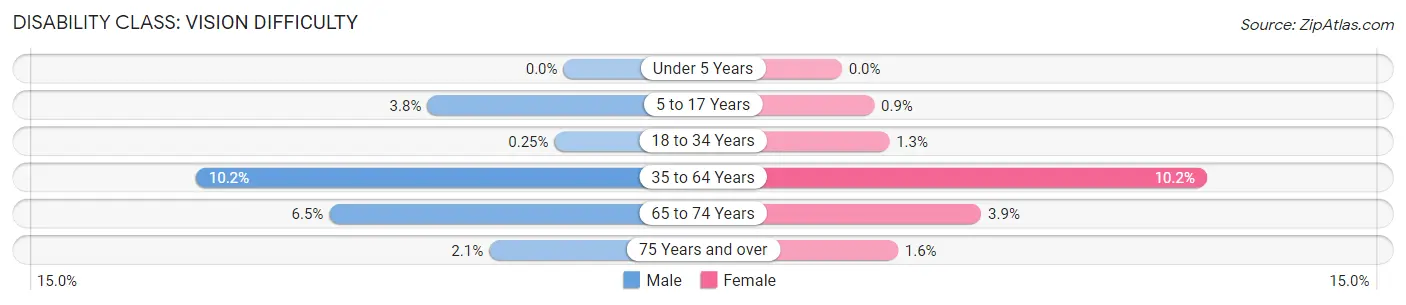 Disability in Zip Code 79903: <span>Vision Difficulty</span>