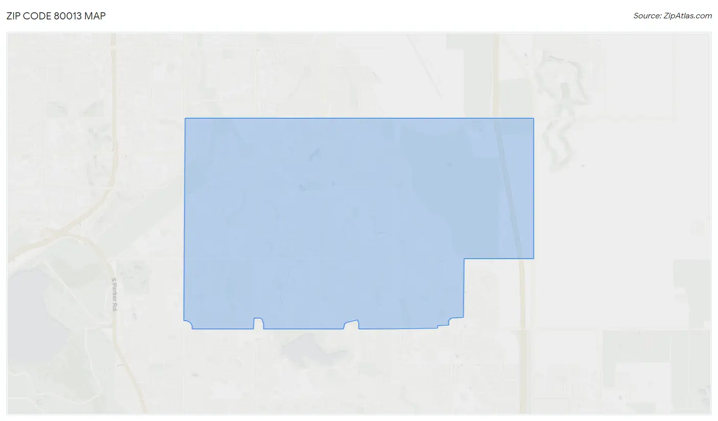 Zip Code 80013 Map