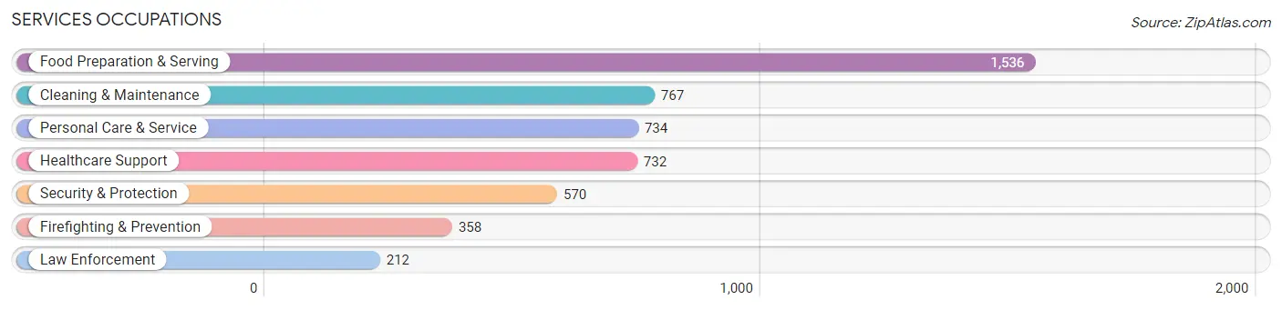 Services Occupations in Zip Code 80020