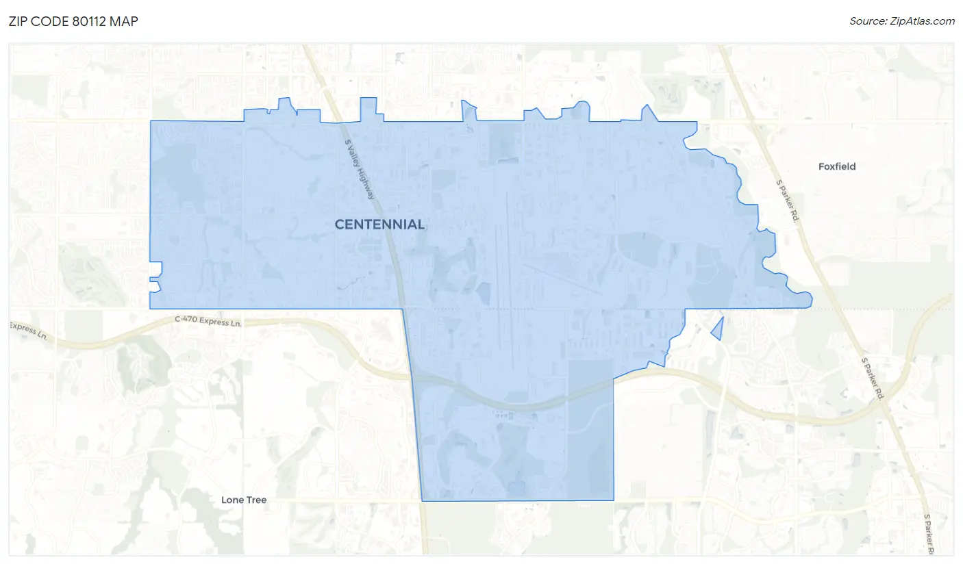 Zip Code 80112 Map