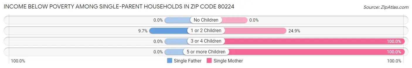 Income Below Poverty Among Single-Parent Households in Zip Code 80224
