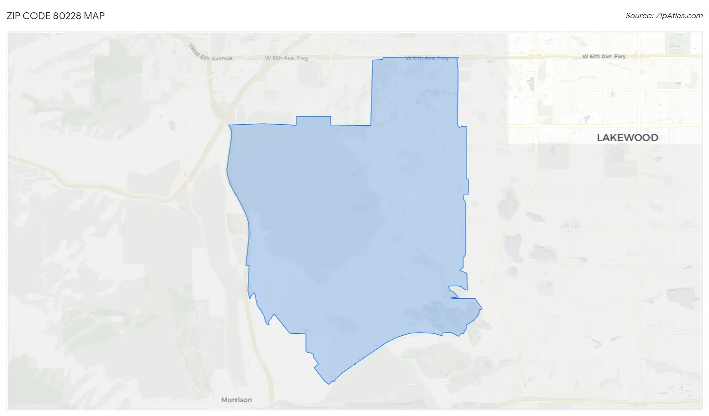 Zip Code 80228 Map