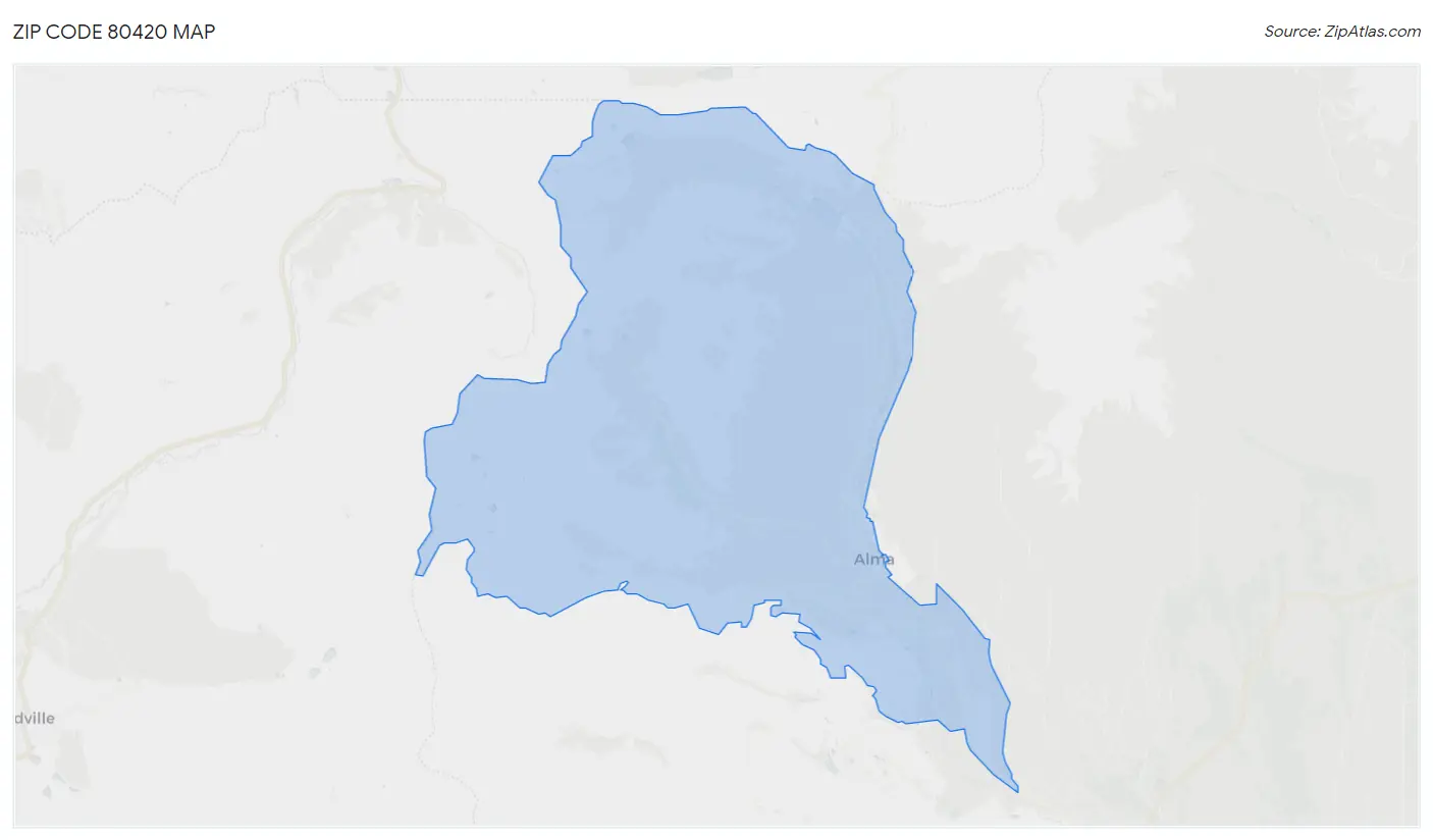 Zip Code 80420 Map