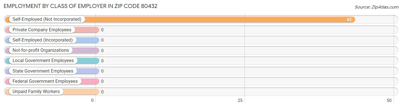 Employment by Class of Employer in Zip Code 80432