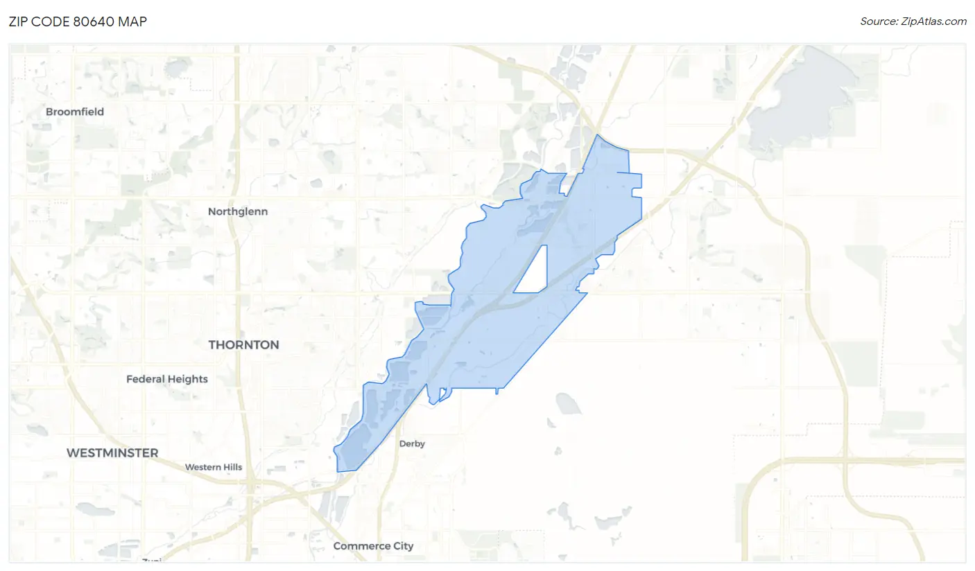 Zip Code 80640 Map