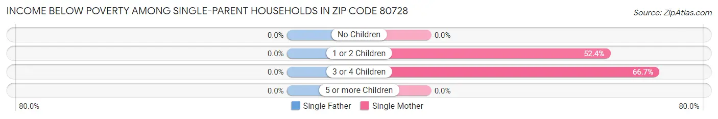 Income Below Poverty Among Single-Parent Households in Zip Code 80728