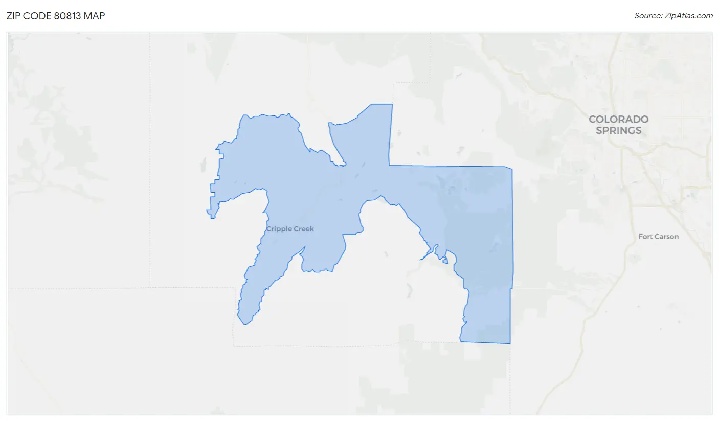 Zip Code 80813 Map