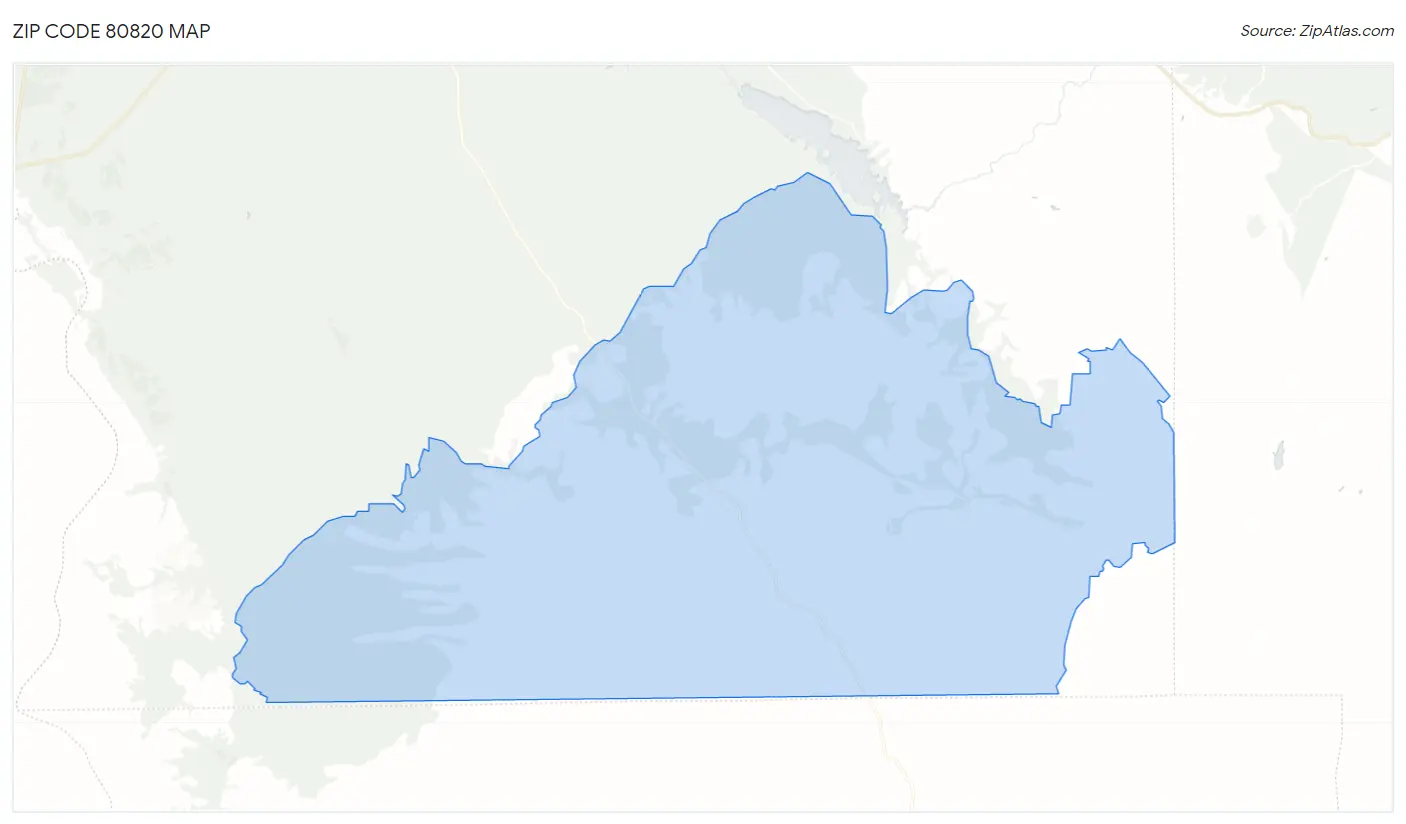 Zip Code 80820 Map