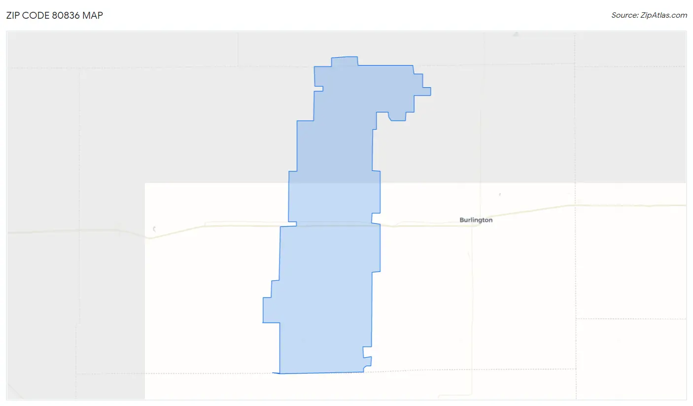 Zip Code 80836 Map