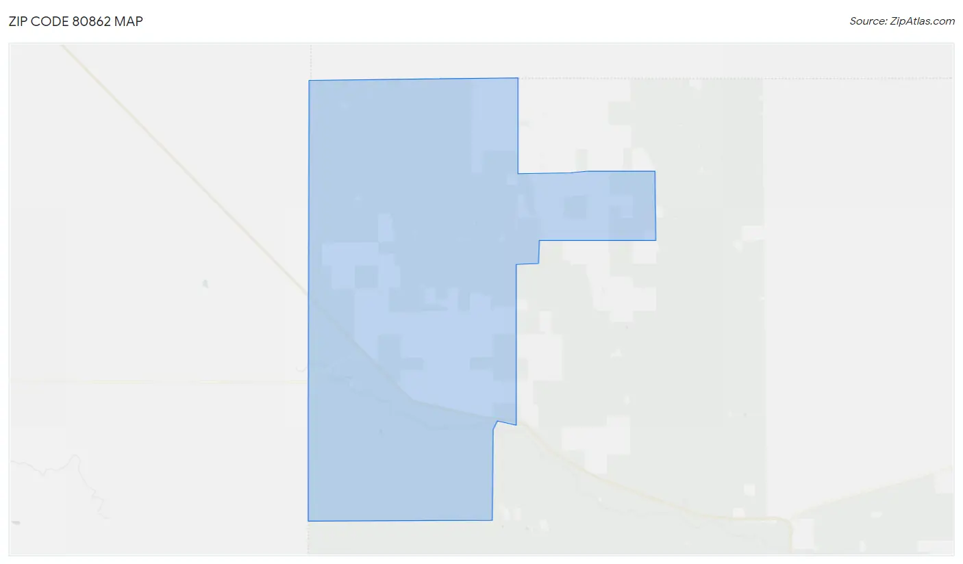 Zip Code 80862 Map