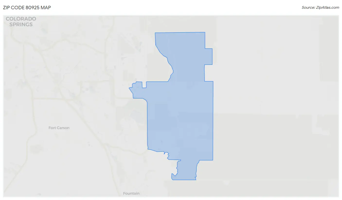 Zip Code 80925 Map