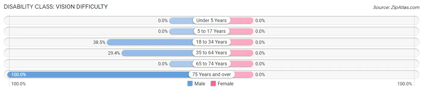 Disability in Zip Code 81084: <span>Vision Difficulty</span>